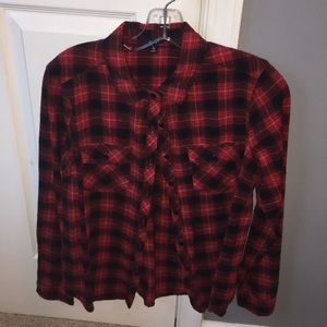 Black and red flannel, super soft and comfy